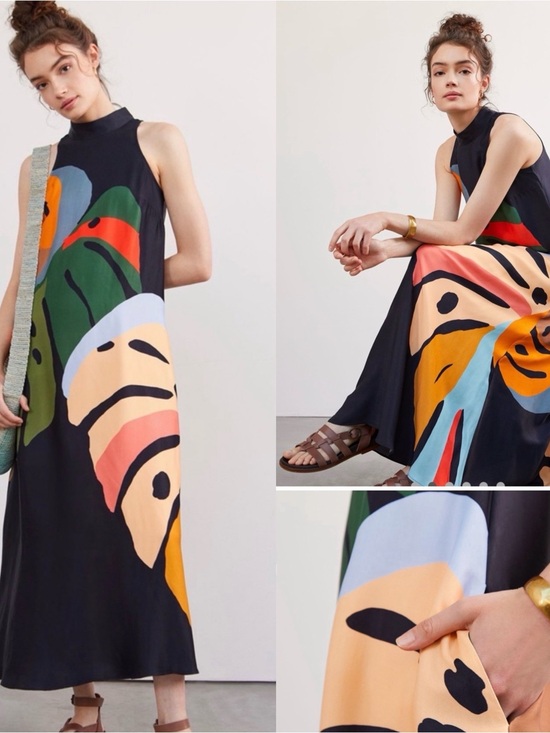 FARM Rio Dresses & Skirts - Farm Rio Troppcsl Leaf Halter Maxi Dress